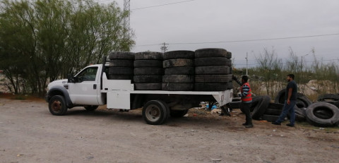 Efectúa Gobierno Municipal Bigada de recuperación de neumáticos