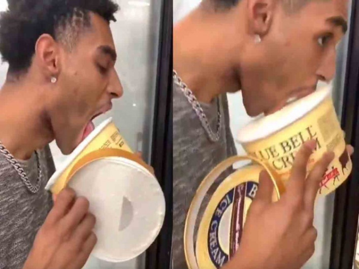Hasta un año de cárcel para joven que lamió un helado en Walmart
