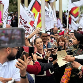 Militantes y simpatizantes de Morena en Matamoros dan su respaldo a Claudia Sheinbaum