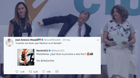 Meade cae por poco y en redes lo viralizan