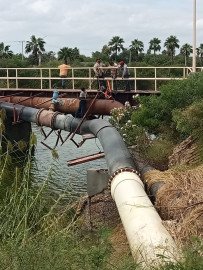 Trabaja COMAPA en la reparación del emisor de aguas residuales del Cárcamo número 4