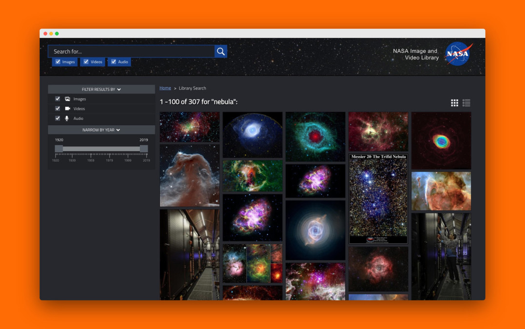 La NASA presenta sus miles de archivos