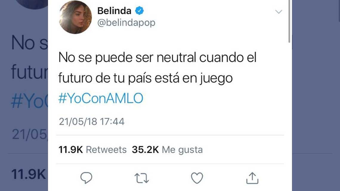 #YoConAMLO, Belida destapa su preferencia electoral