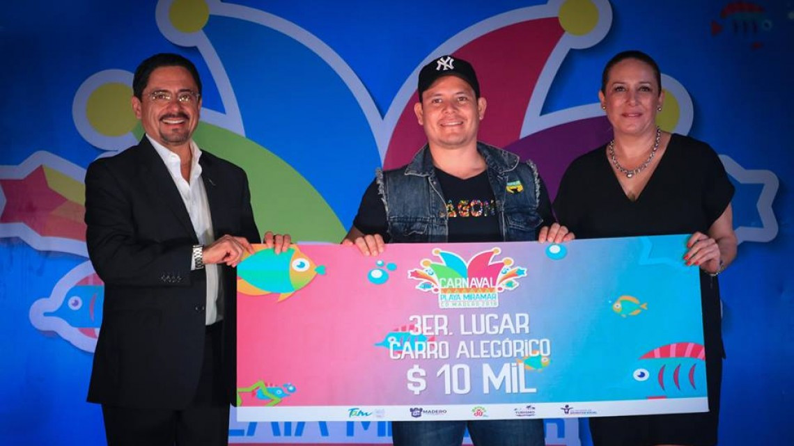 Se realiza premiación de los ganadores del Carnaval Playa Miramar 2018