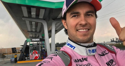 Checo Pérez le gana la carrera a Pemex
