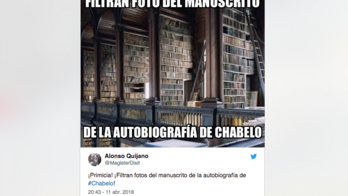 Los memes brillan por autobiografía de Chabelo
