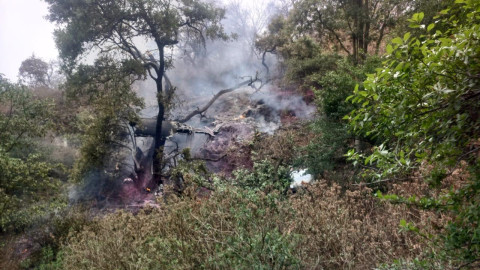 Fallece piloto por desplome de avioneta en Atizapán