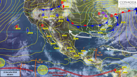 Tormentas puntuales fuertes en el sureste, sur y occidente del país