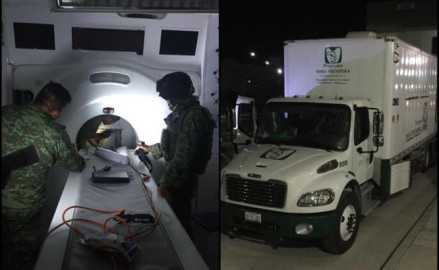 SEDENA decomisa 371 kg de cocaína en camión del IMSS Tamaulipas