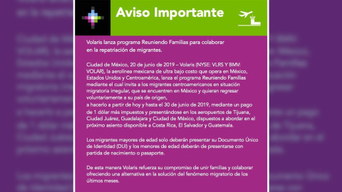 ¡Vuelos a 1 dólar! Volaris en apoyo de situación migratoria