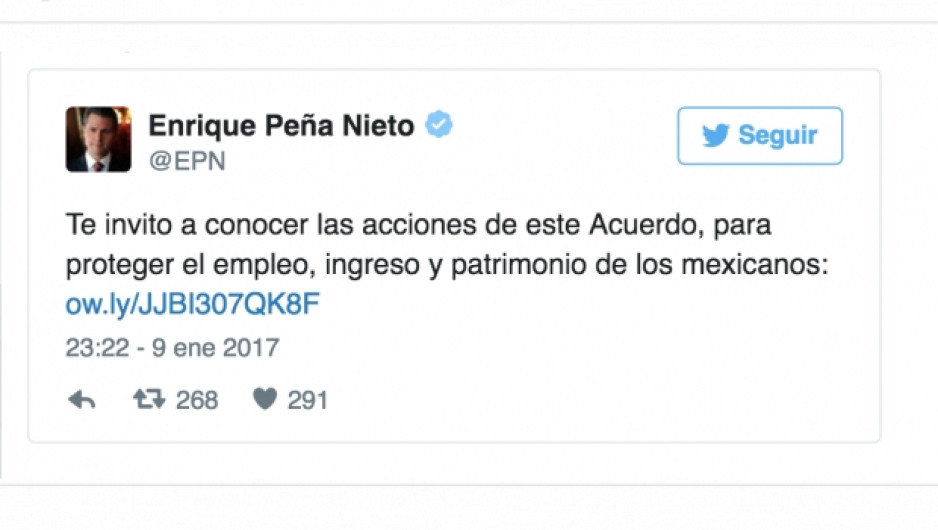 Difunde Peña Nieto anexo del Acuerdo para el Fortalecimiento Económico