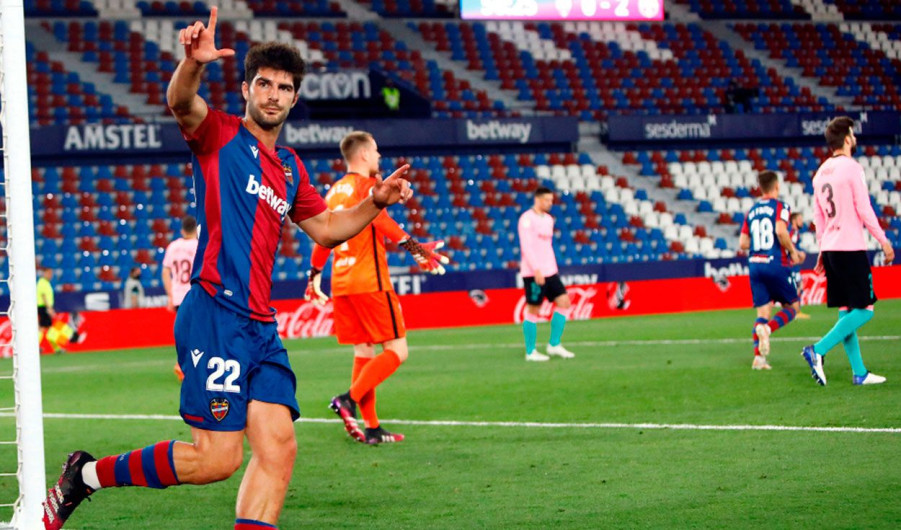 El Barcelona empata de visita contra el Levante