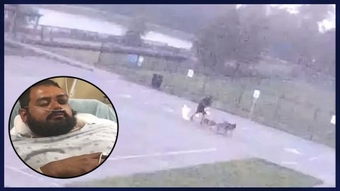 Momento exacto en el que un hombre en Texas es impactado por un rayo 