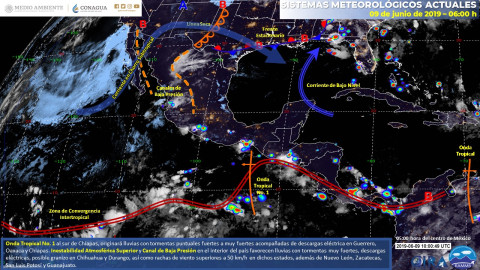 Tormentas puntuales muy fuertes en Chihuahua, Durango y Chiapas