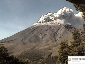 Popocatépetl lanza ceniza, alertan a Edomex y Morelos