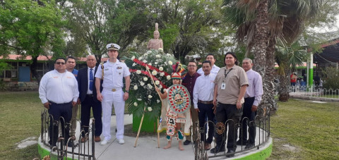 Conmemoran 499 aniversario luctuoso de Cuauhtémoc, último Emperador Azteca 