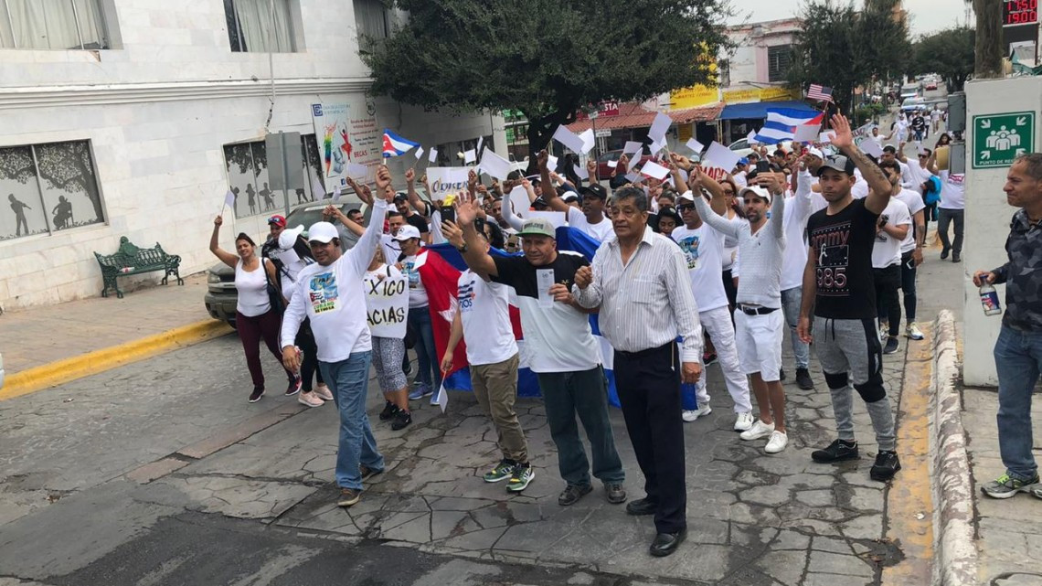 Migrantes Cubanos realizan 'Marcha por la Paz'
