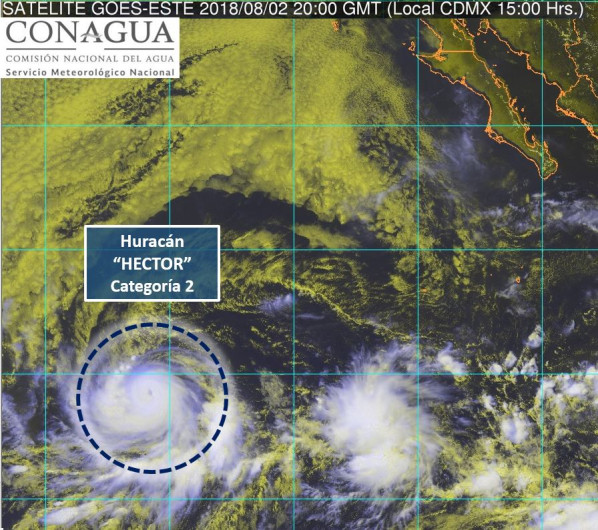 “Héctor” se intensifica a huracán categoría 2