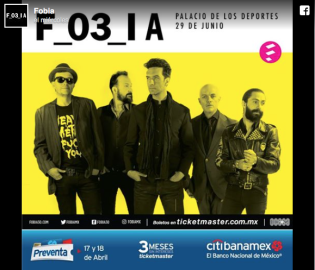 Fobia celebrará 30 años en el Palacio de los Deportes