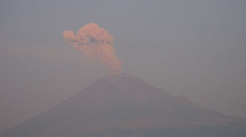 Van 31 exhalaciones del Popocatépetl en las últimas 24 horas