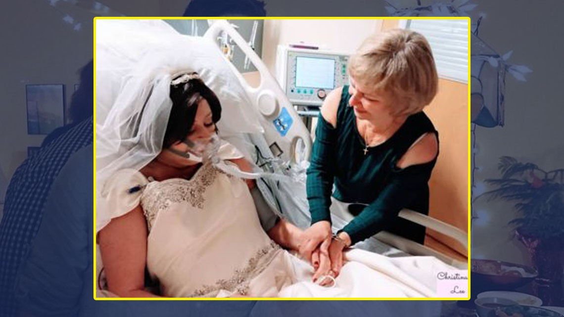 Se casa horas antes de morir de cáncer