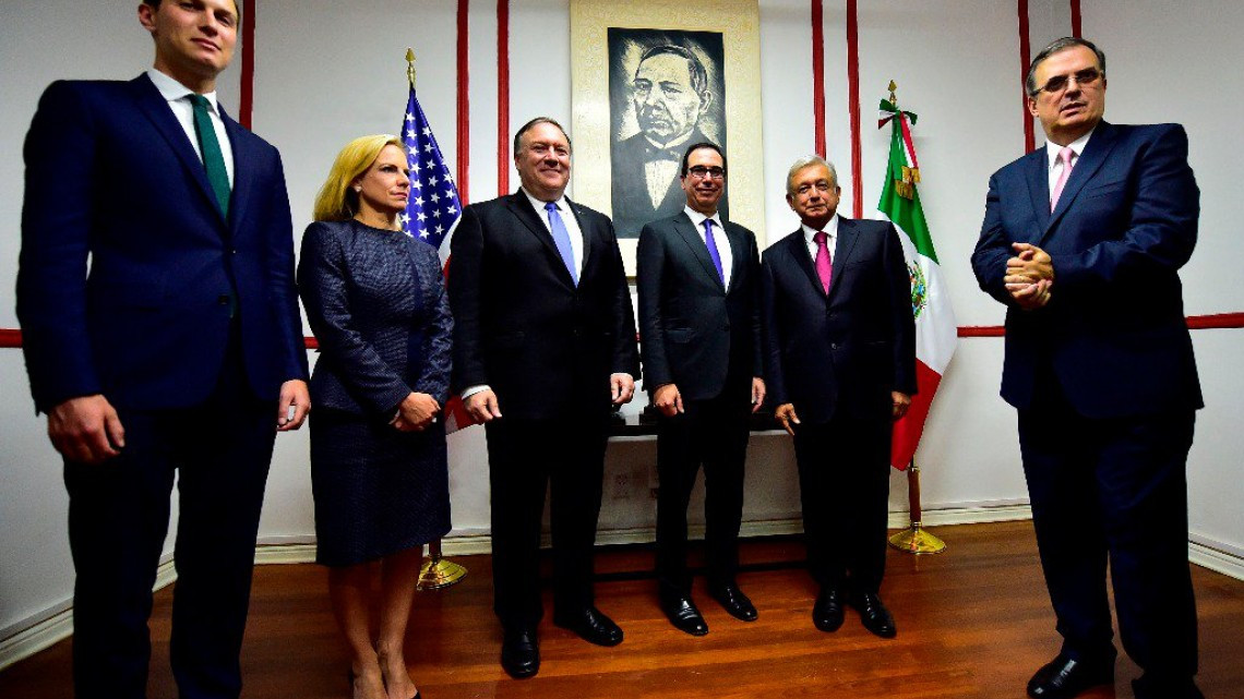 Concluye reunión de AMLO con Mike Pompeo y funcionarios de EU