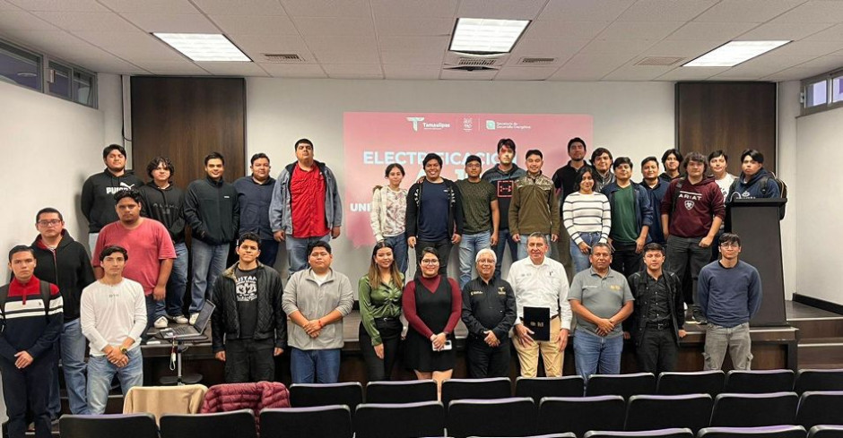 Presentan proyecto «Electrificación al 100%» al alumnado de la Universidad Politécnica de Victoria