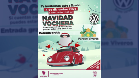 Celebrarán “Navidad Vochera” este sábado