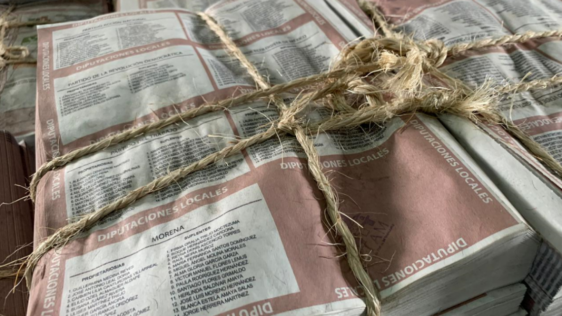 Material electoral es donado para Libros de Texto