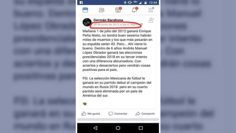 Circula en redes "estado predicción" en Facebook