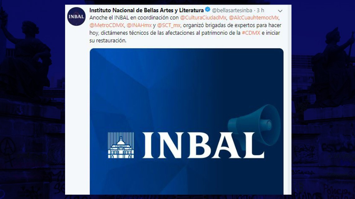 Evaluará INBAL daños en monumentos tras marcha de mujeres