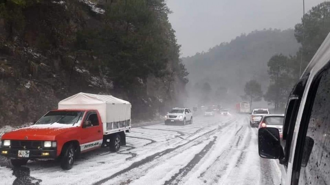 Sorprende granizada a San Cristóbal de las Casas