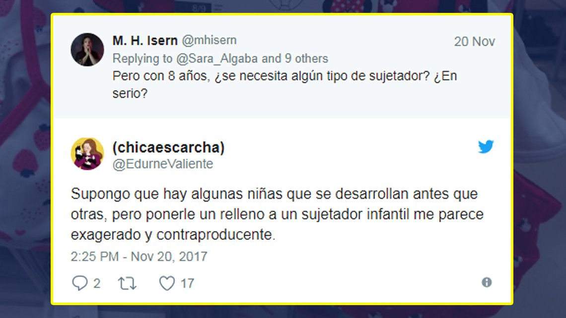 Critican relleno excesivo de ropa interior de niña