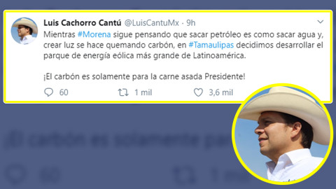 “¡El carbón es solamente para la carne asada Presidente!”: Luis Cachorro Cantú