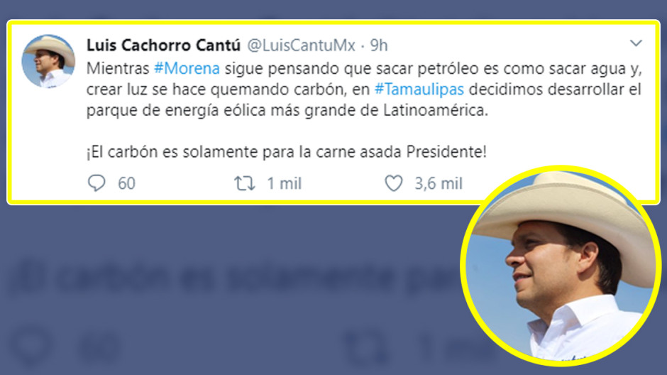 “¡El carbón es solamente para la carne asada Presidente!”: Luis Cachorro Cantú