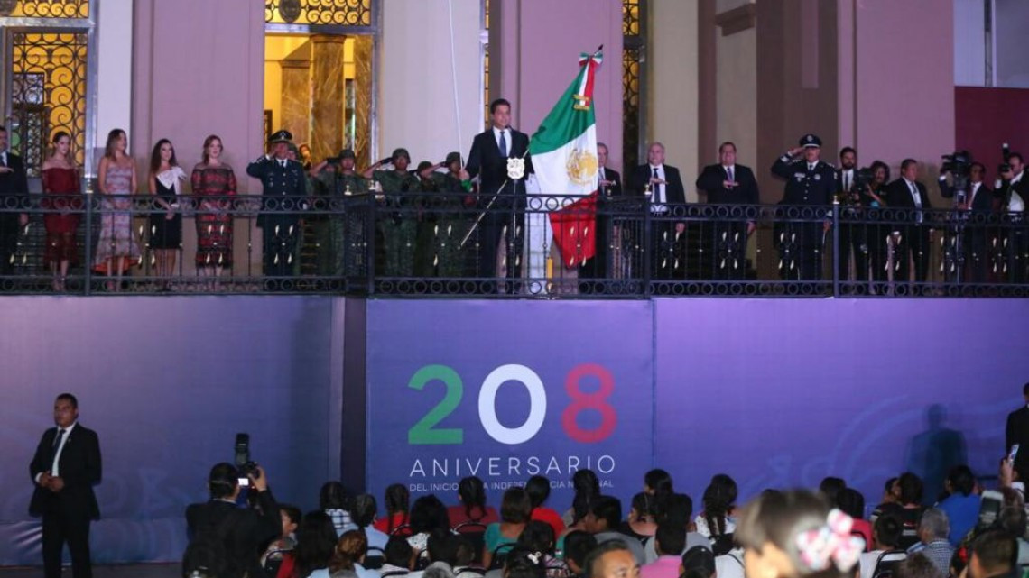 Conmemoran Gobernador y tamaulipecos el 208 aniversario de la Independencia
