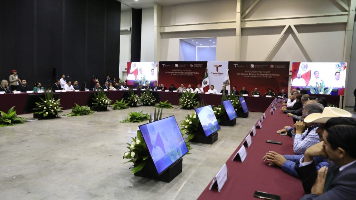 Preside gobernador instalación del Consejo Estatal de Seguridad Pública de Tamaulipas