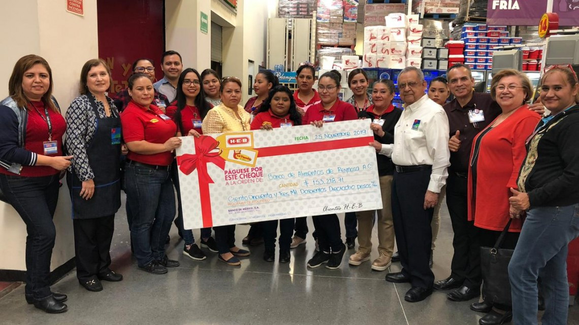 Recibe Banco de Alimentos donativo de “redondeo”