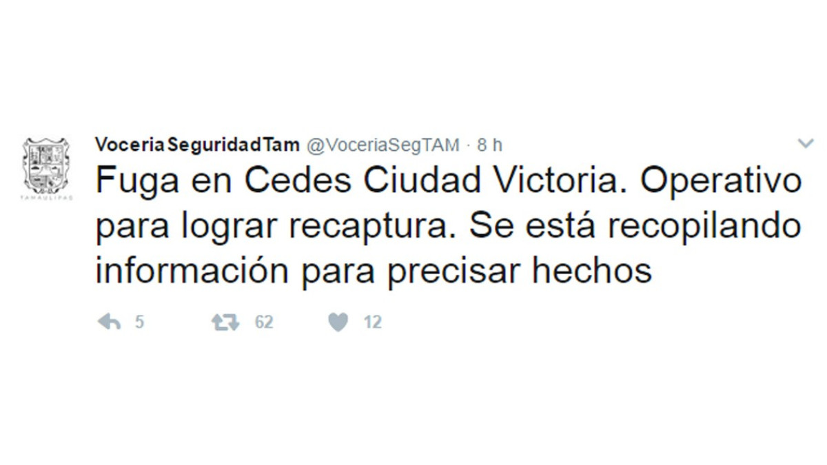 Se fugan 29 reos del Penal de Cd. Victoria, recapturan a 12