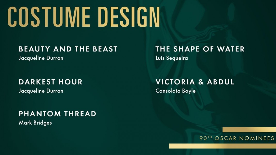 ¡Lista de nominados al Oscar 2018!