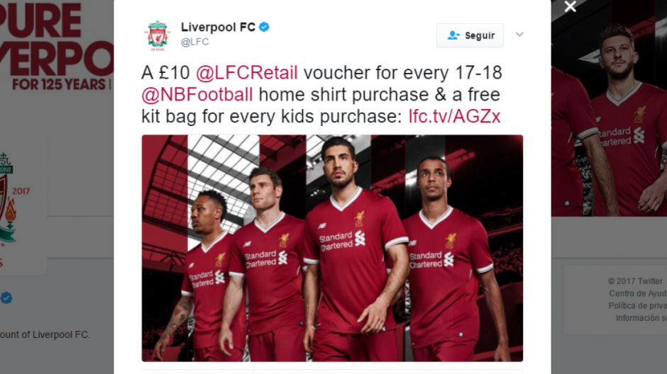 Festeja Liverpool sus 125 años con escudo y uniforme conmemorativos