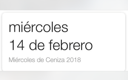 14 de febrero y… ¿Miércoles de ceniza?