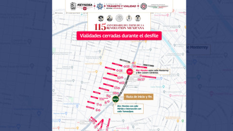 Conoce las calles cerradas por el Desfile Conmemorativo de la Revolución Mexicana 
