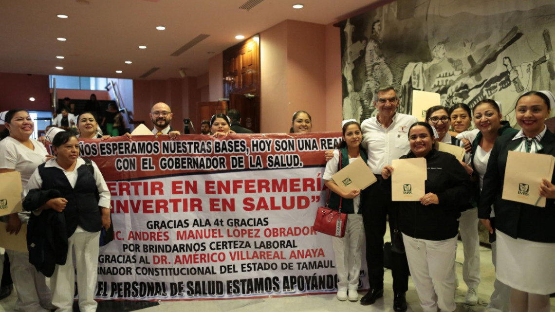 Se hace justicia en Tamaulipas, basifican a 915 trabajadores del sector salud