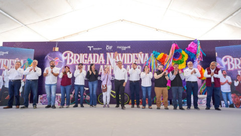 Benefician Gobierno del Estado y DIF Tamaulipas a más de 4 mil personas con brigada navideña en el altiplano