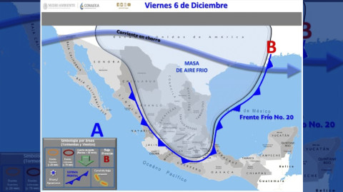 Anuncia Protección Civil descenso de temperaturas por llegada de frentes fríos 20 y 21