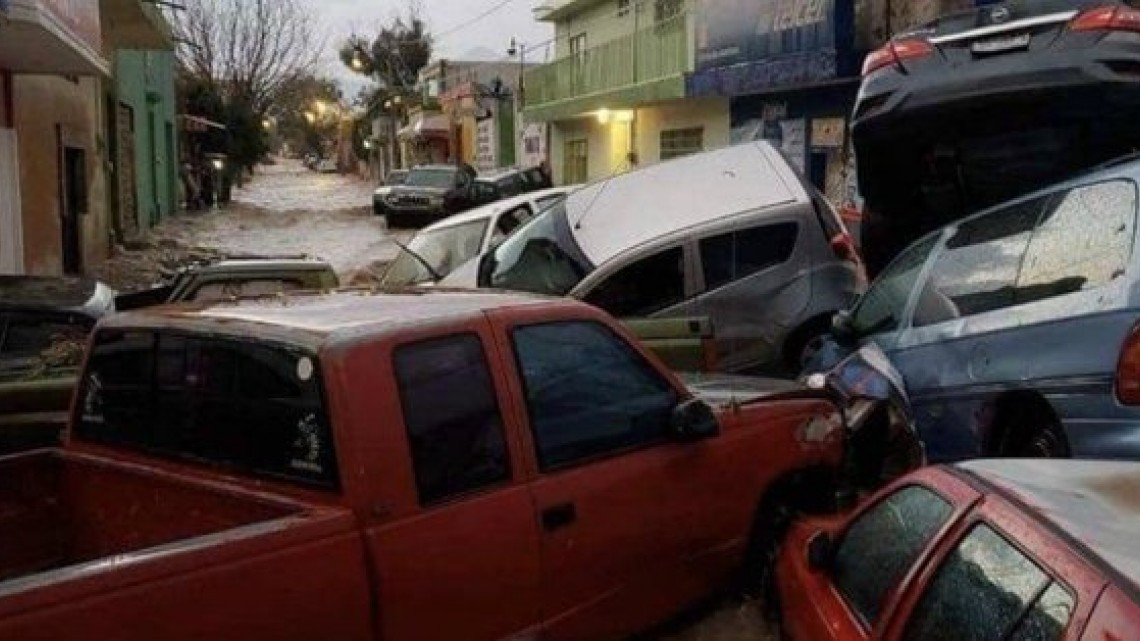 Matehuala es azotada por tromba, hay cuantiosos daños