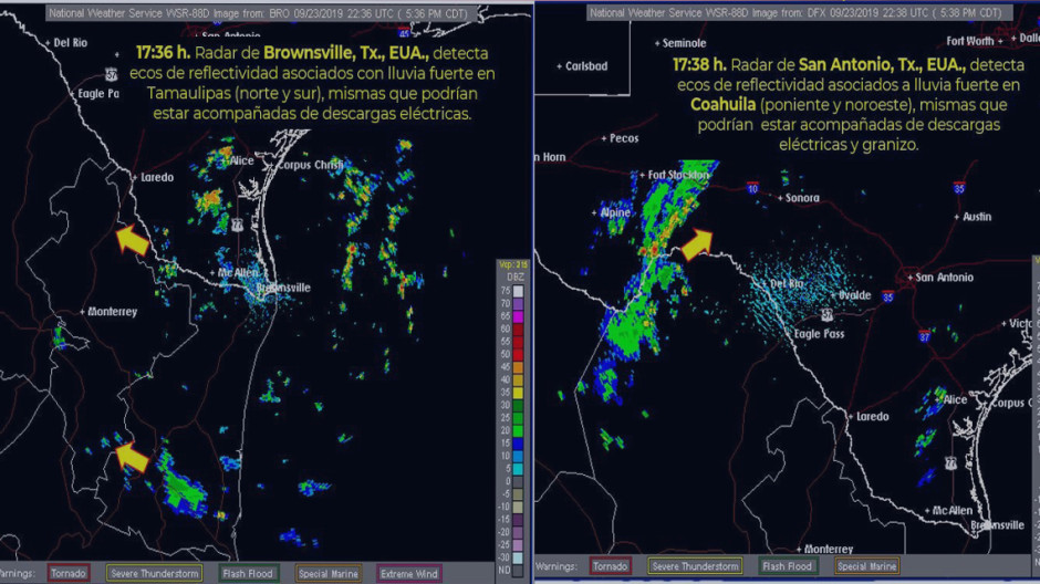 Conagua emite aviso de posibles lluvias para el norte y sur de Tamaulipas