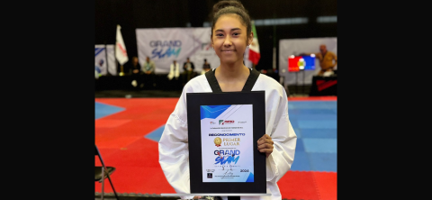 Tamaulipecos Fernanda Sierra y José María Núñez triunfan en el Grand Slam de Taekwondo