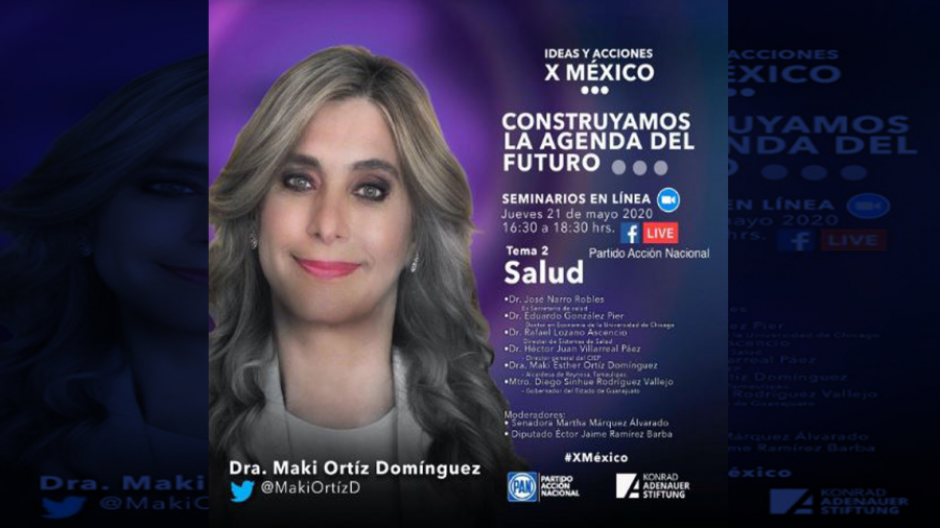Hoy participa Maki Ortiz en seminario nacional de salud en línea